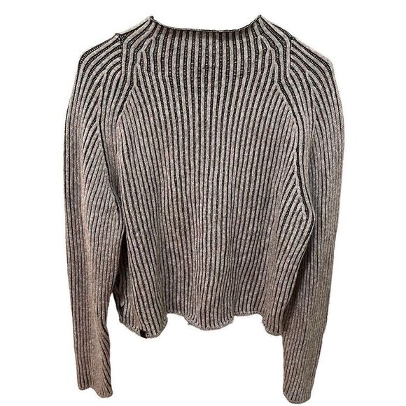 Lululemon Sweater Womens 10 Cotton Blend Mockneck Black Lavender - Picture 2 of 6